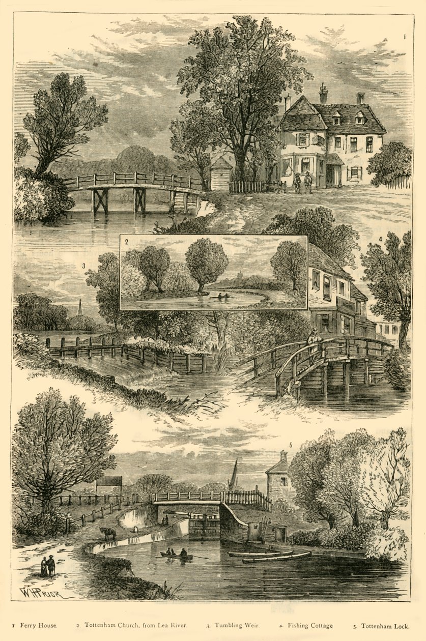 リー川の景色、c1876。 作： 不明