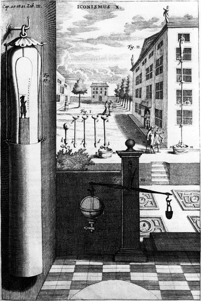 ゲリケの水圧計から、1672 作： 不明