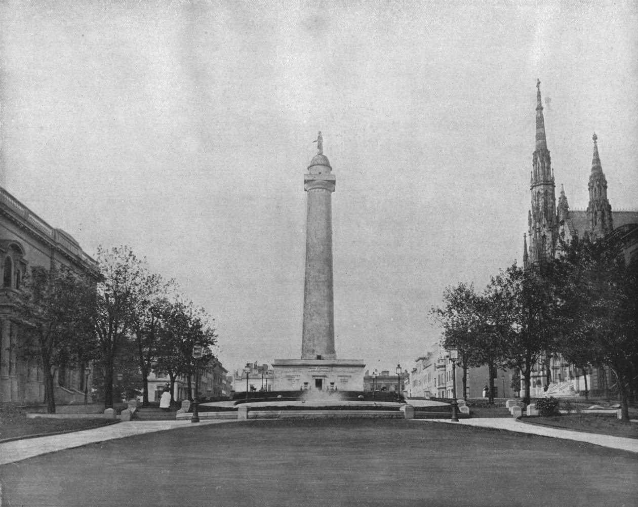 ワシントン記念塔、ボルチモア、メリーランド、米国、c1900。 作： 不明