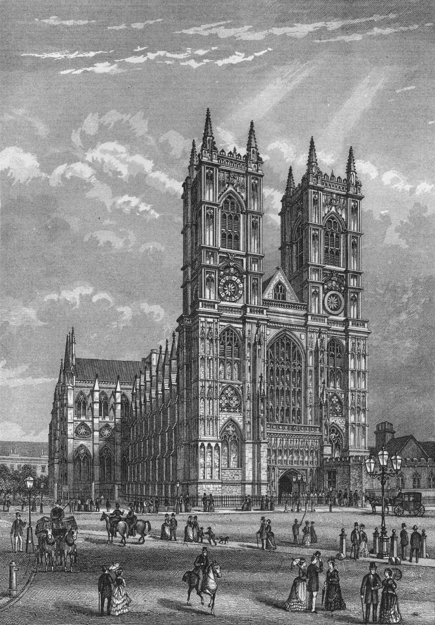 ウェストミンスター寺院、ロンドン、c1860 1878の西の正面 作： 不明