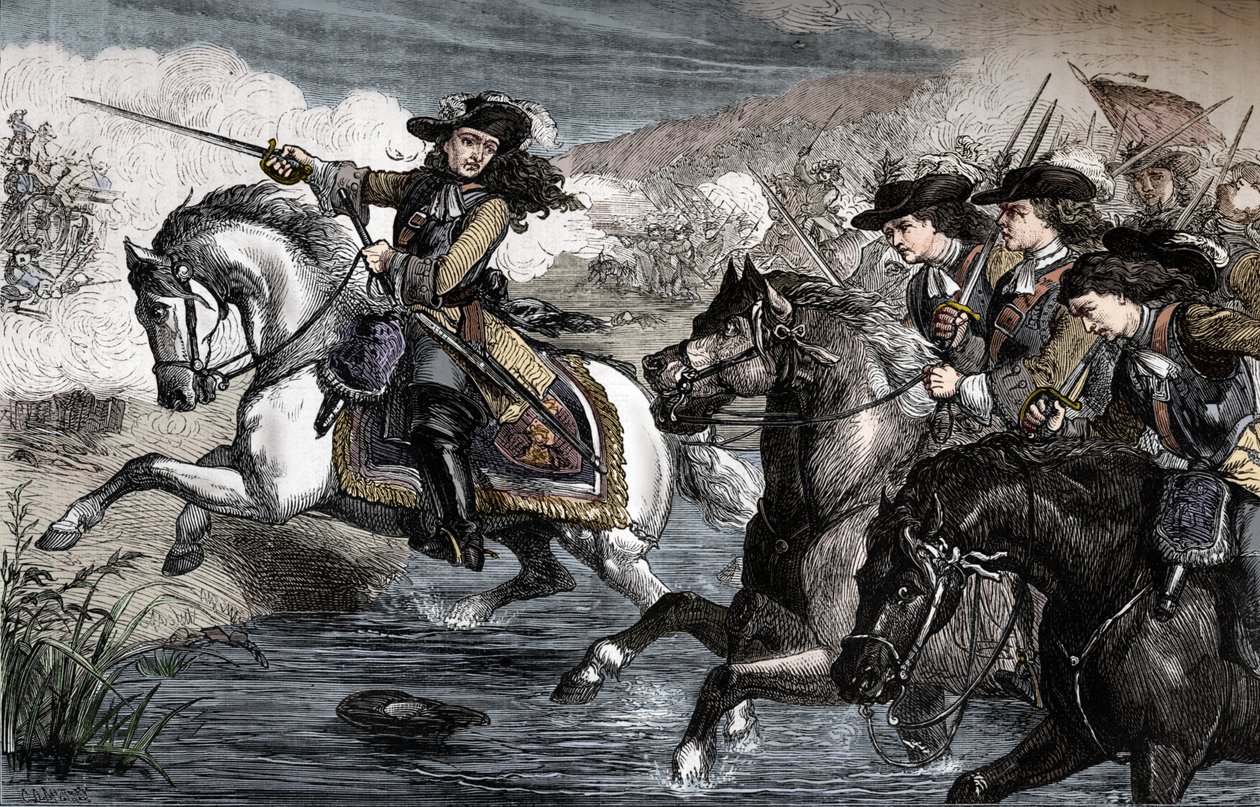 ウィリアム3世。ボインで、1690、c1880。 作： 不明