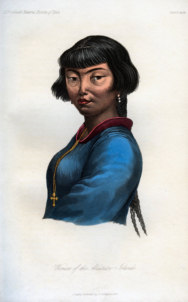 アリューシャン列島の女、1848 作： 不明