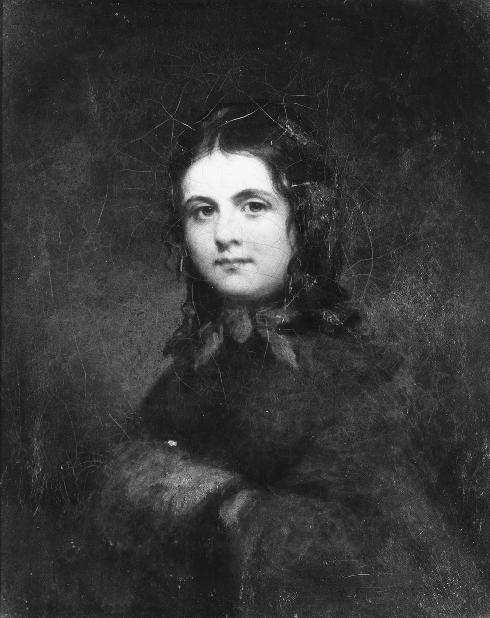 マフを持つ女性、およそ。 1850 作： 不明