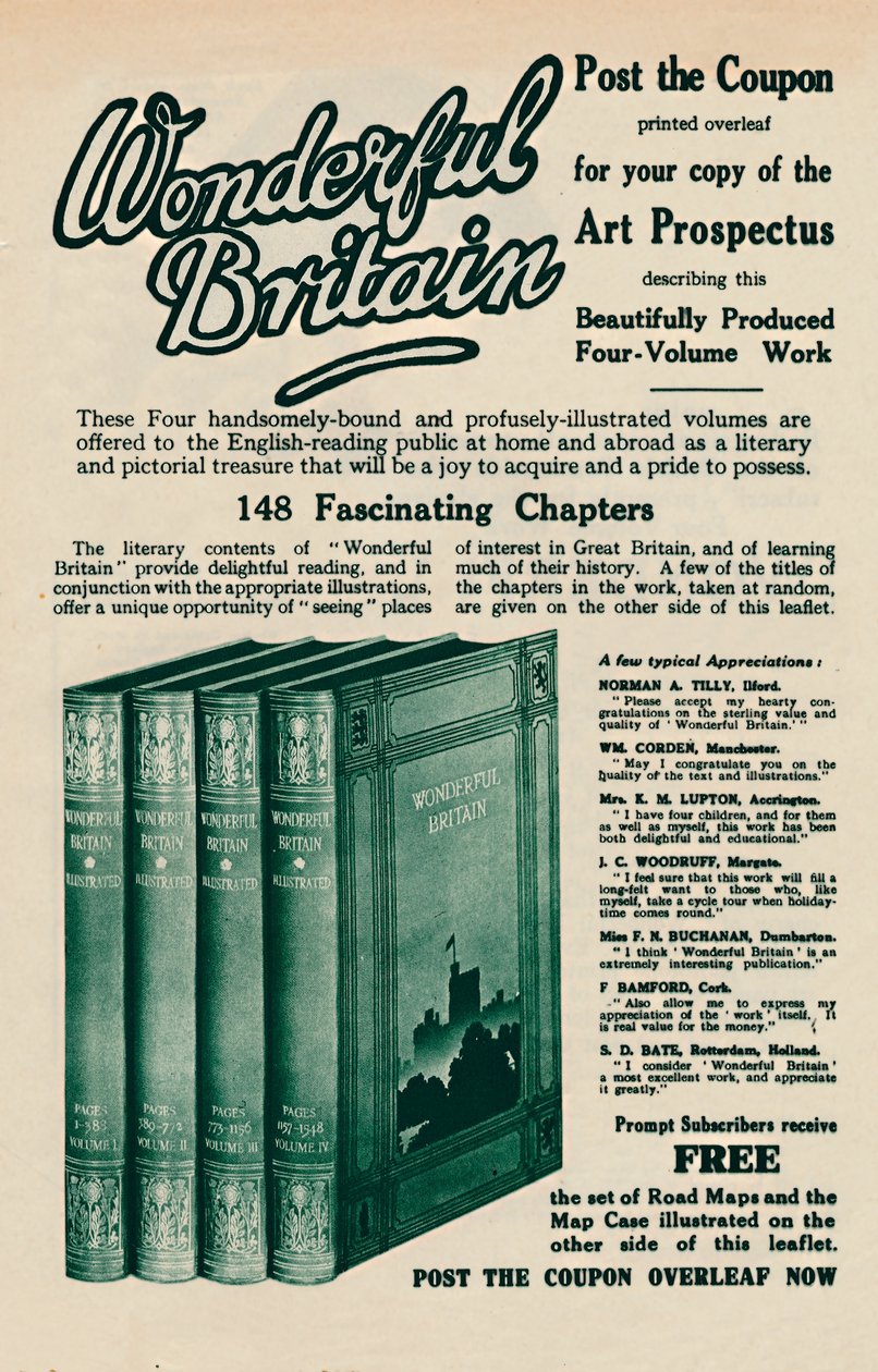 素晴らしいイギリスの本の広告、1935 作： 不明