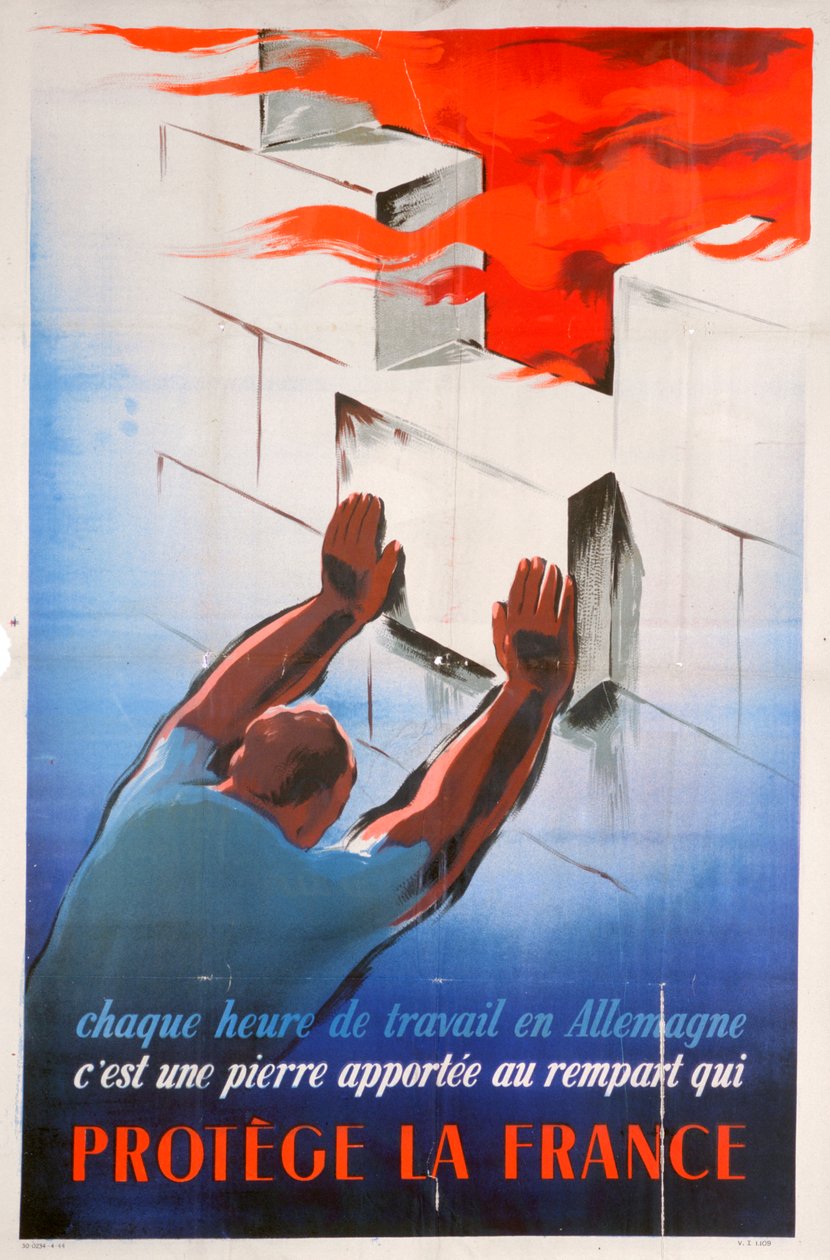 ドイツで働くことはフランスを保護する、1944 作： 不明