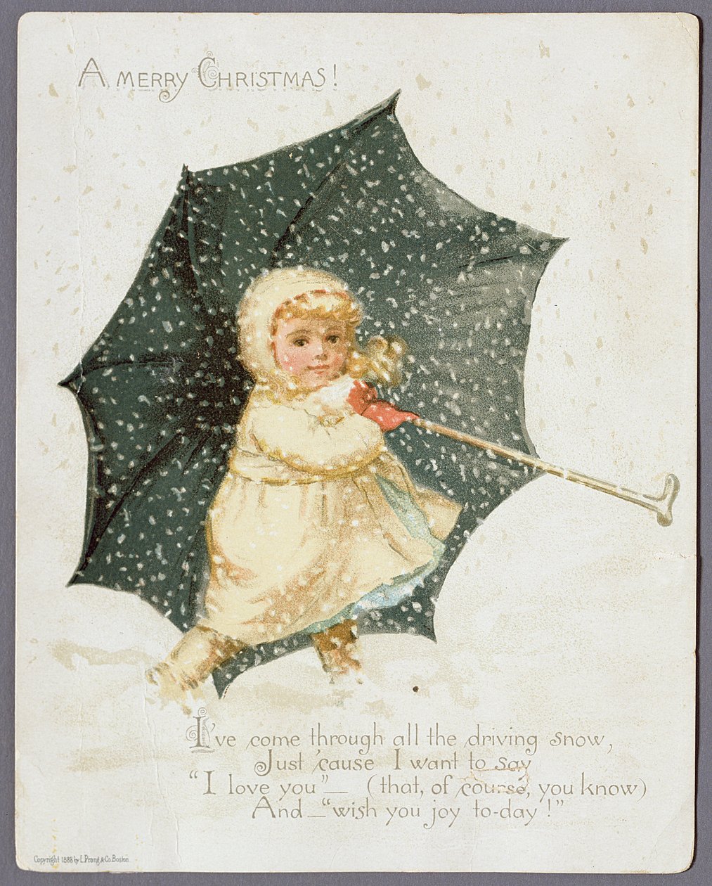 メリークリスマス、クリスマスカード、1888 作： 不明不明