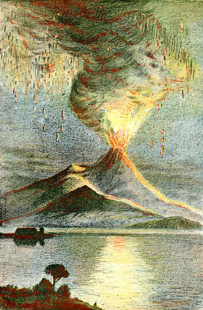 噴火中の火山 作： 無名の画家