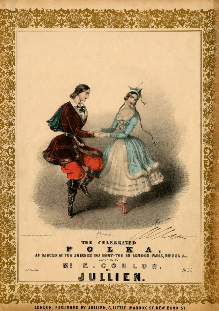 ポルカを踊るカップル 作： 無名の画家