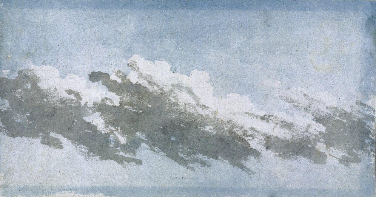 強風に吹かれる積雲、1803年頃 作： 無名の画家