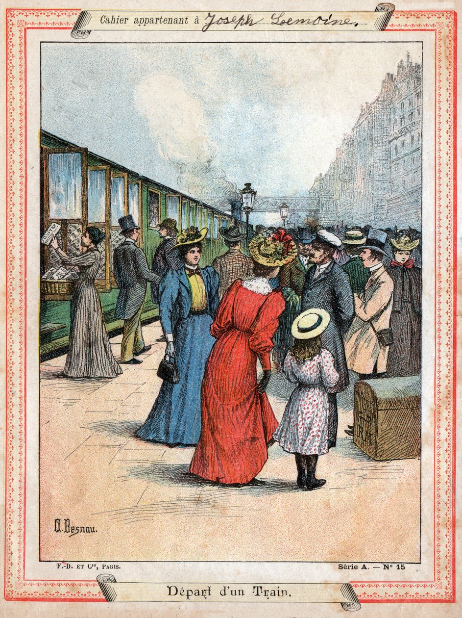 DepArt du train.列車の出発。 作： ニコラス・リーズ