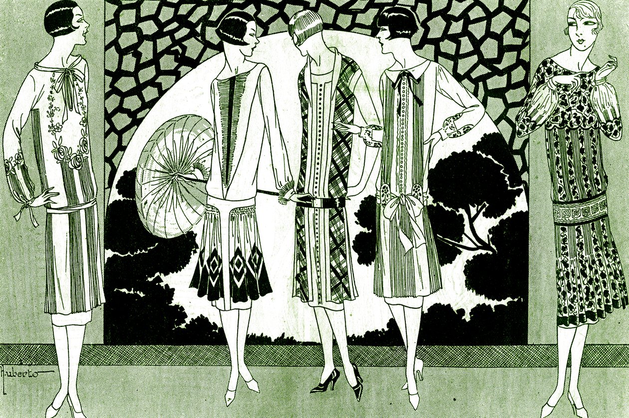 ファッション：1925年5月のドレス 作： 無名の画家