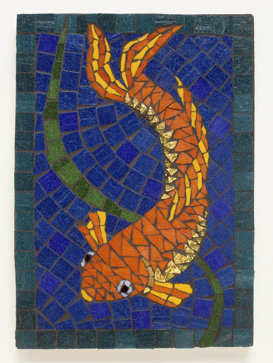 魚のモザイク 作： 不明