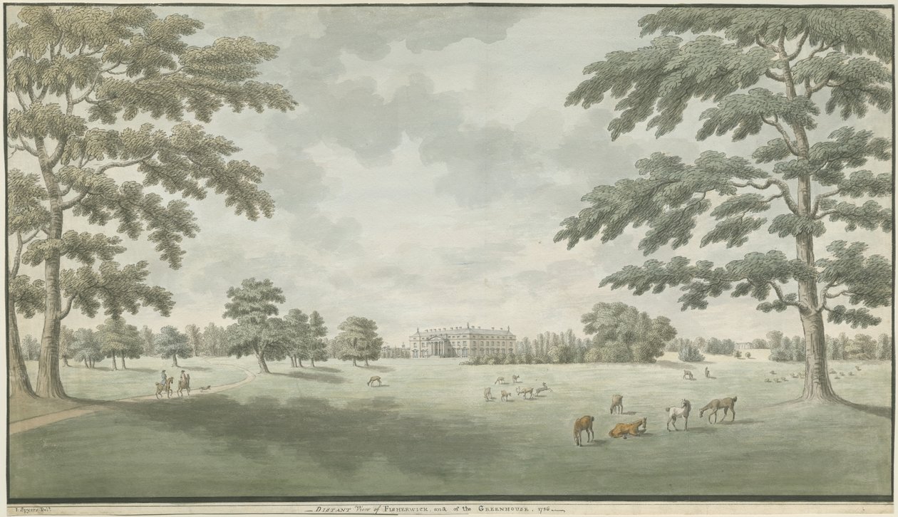 フィッシャーウィックホール：水彩画、1786年 作： 不明