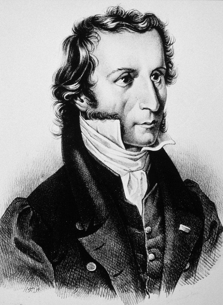 ニコロ・パガニーニ 1850年頃（エングレーヴィング） 作： 無名の画家
