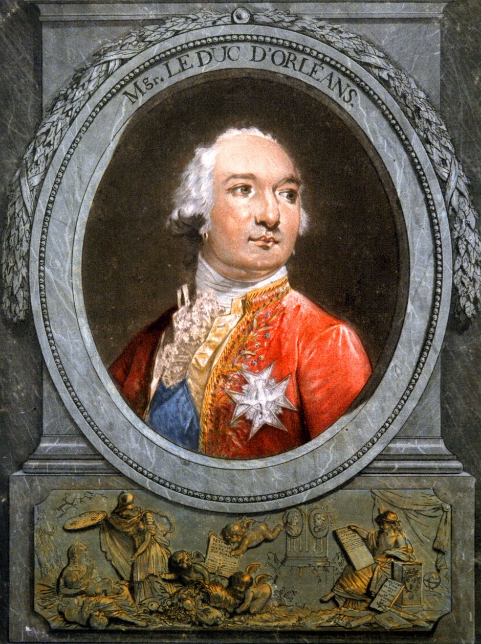 フィリップ・エガリテ、1789年頃（エングレーヴィング） 作： 無名の画家