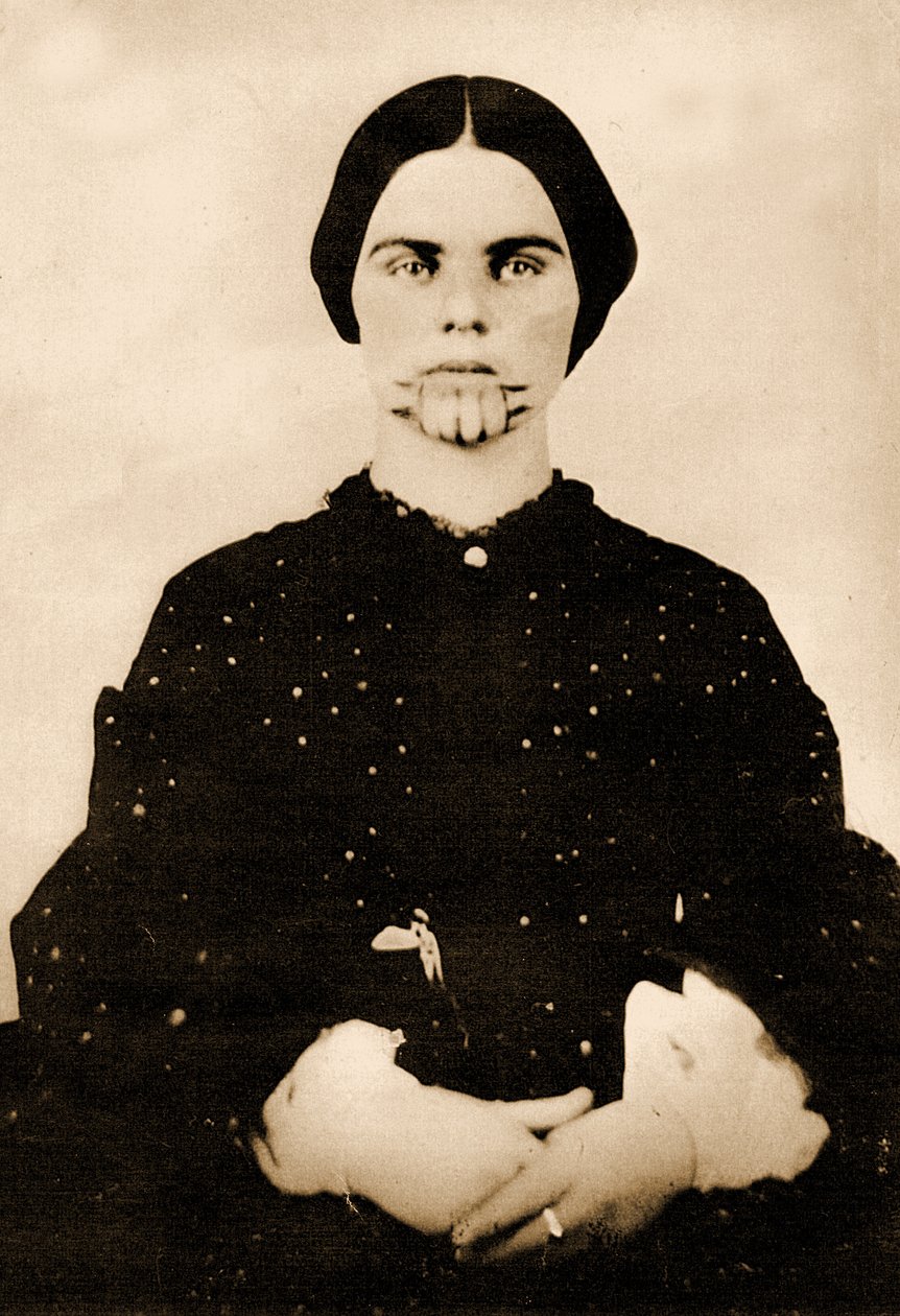 オリーブ・オートマンの肖像、1857年頃（写真 作： 不明