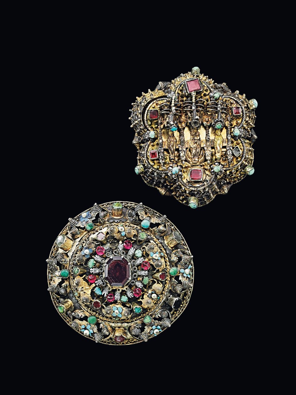 2つの胸のロゼット、シビウ、c.1675-1700 作： 不明