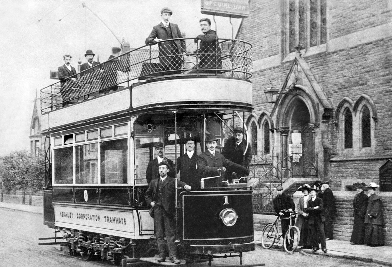 イギリス : キーリー初の電気式路面電車 作： 不明
