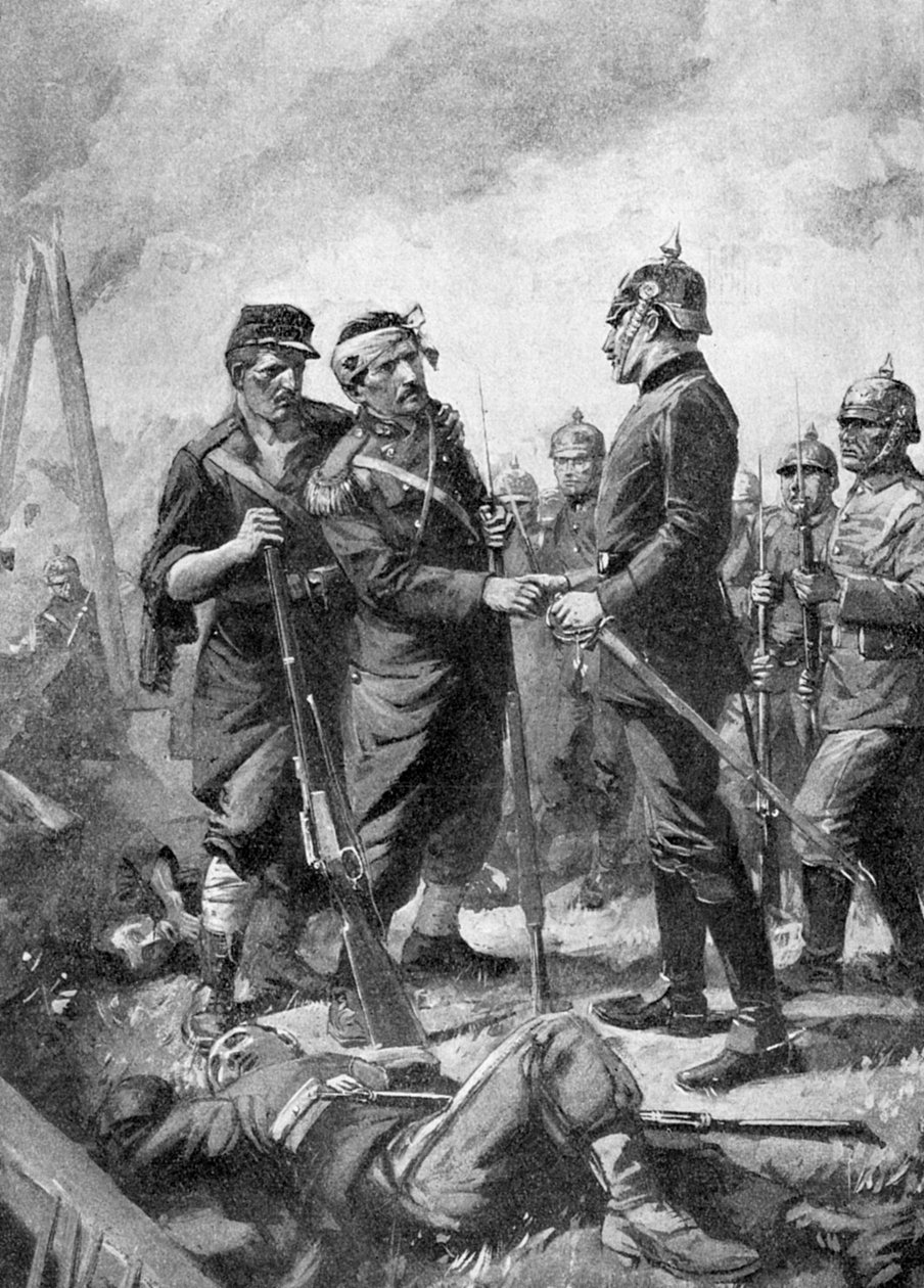 第一次世界大戦 - 負傷したフランス軍下士官1914年 作： 無名の画家