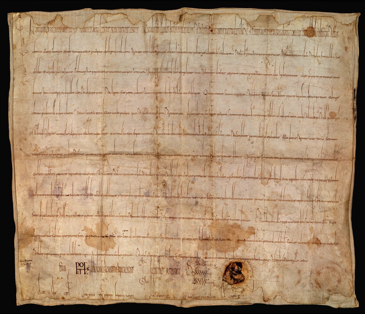 敬虔なルートヴィヒ皇帝は814年にエルヴァンゲン修道院を保護下に置いた 作： 不明