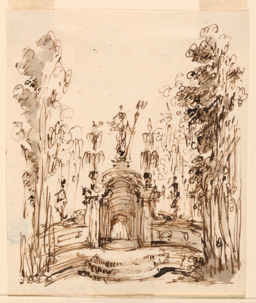 公園の噴水 作： 不明