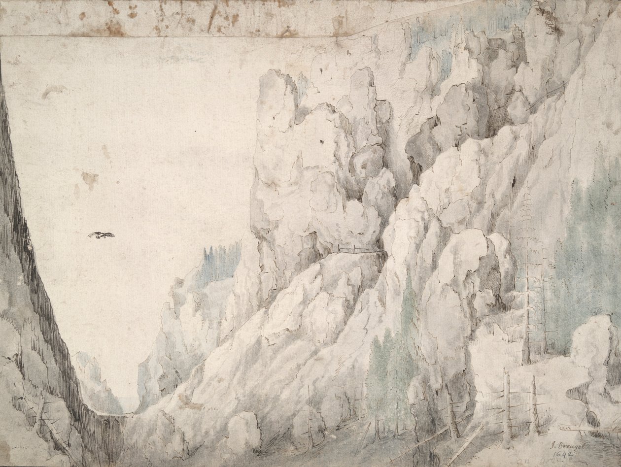 山岳風景 作： 不明