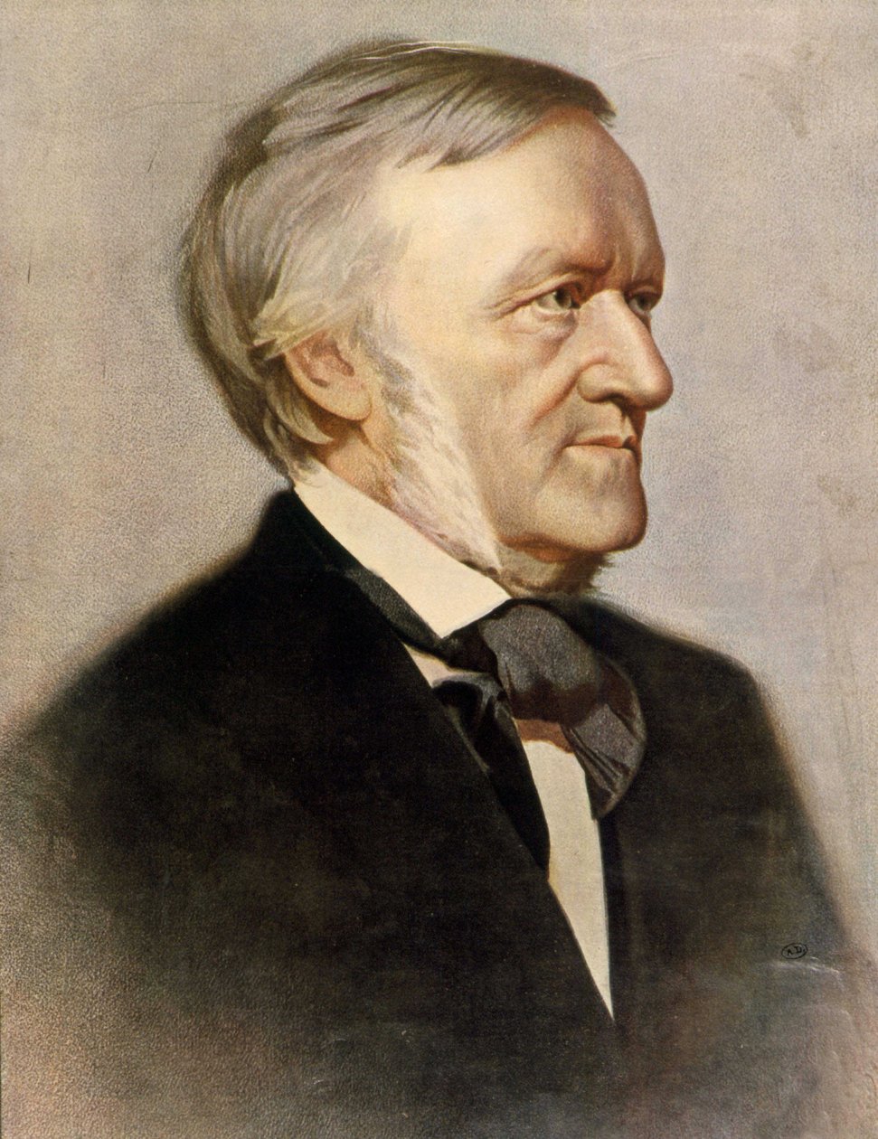 リヒャルト・ワーグナー（1813年～1883年）。 作： 無名の画家