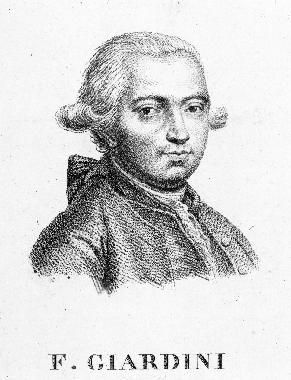 フェリーチェ・ジャルディーニ（1716-1796）、イタリアのヴァイオリニスト、作曲家 作： 無名の画家
