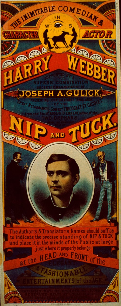ハリー・ウェバーのポスター広告、1890〜99年頃（カラーリトグラフ 作： 無名の画家