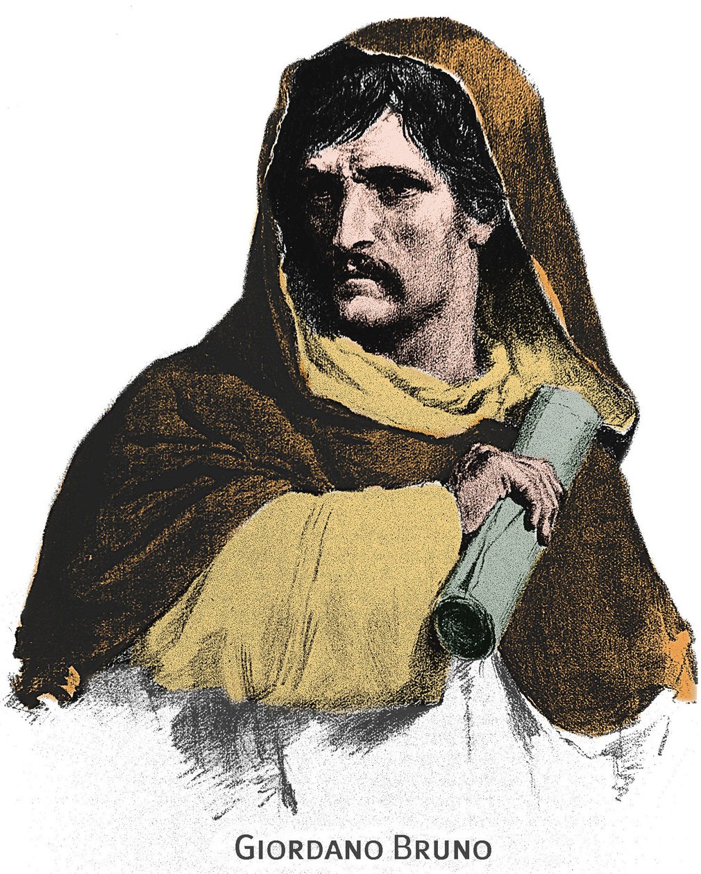 ジョルダーノ・ブルーノ（1548-1600）の肖像。 作： 無名の画家