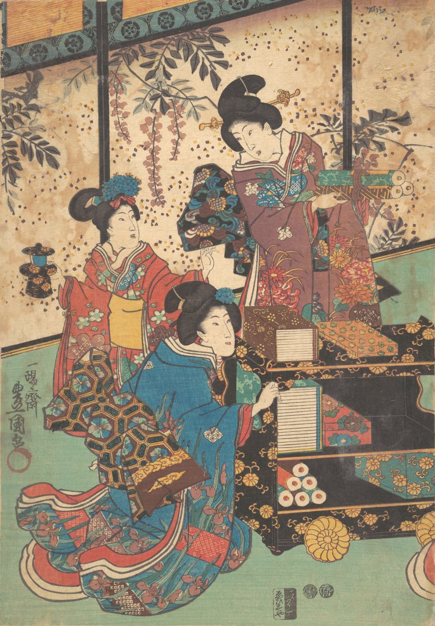 印刷する。 作： 歌川国貞