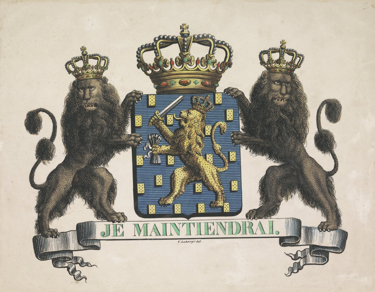 オランダ王国の国章、1815 年 作： V.ラバルジ