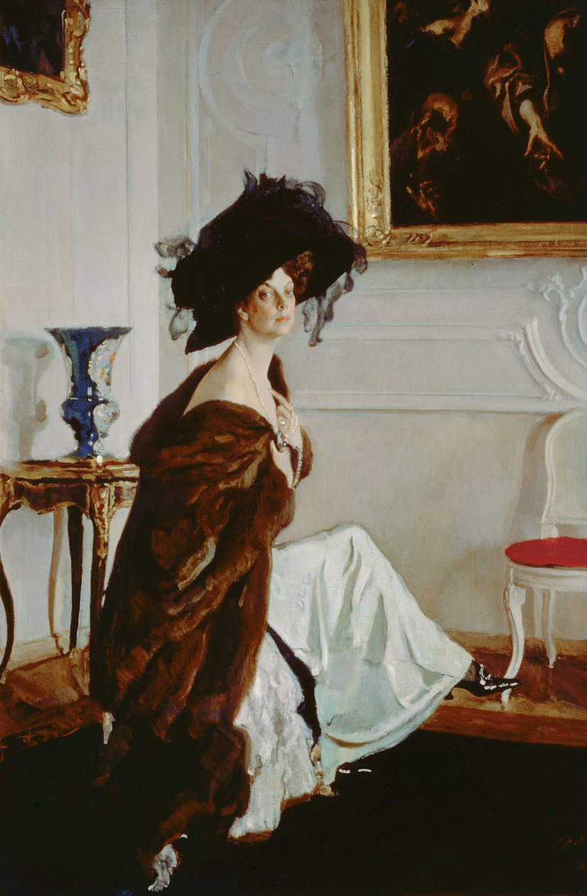 オルガ・コンスタンティノフナ・オルロヴァ王女の肖像（1872-1923）1911 作： バレンティン・アレクサンドロビッチ・セロフ