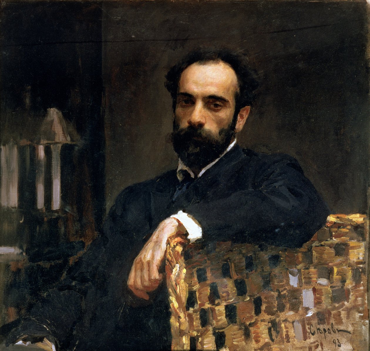 アーティストの肖像Isaak Ilyich Levitan（1860-1900）、1893 作： バレンティン・アレクサンドロビッチ・セロフ