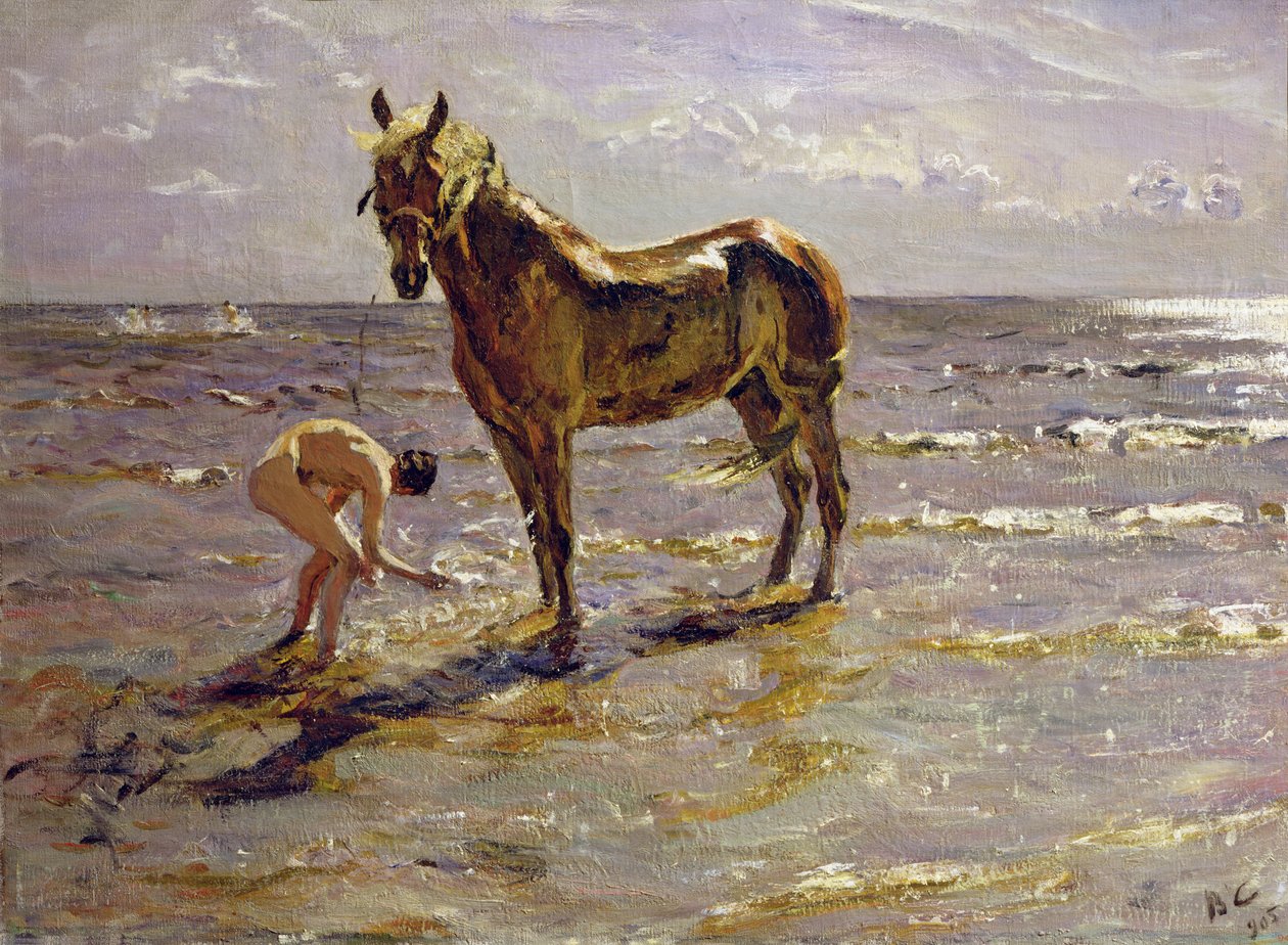 馬の水浴び、1905 作： バレンティン・アレクサンドロビッチ・セロフ