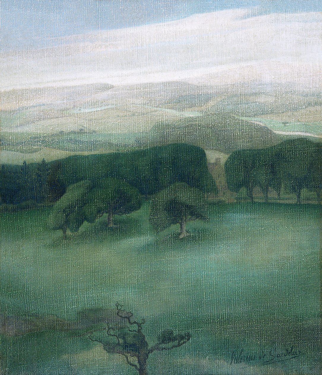 カーディガンシャーの山」1910年代 作： ヴァレリウスデセーデリア