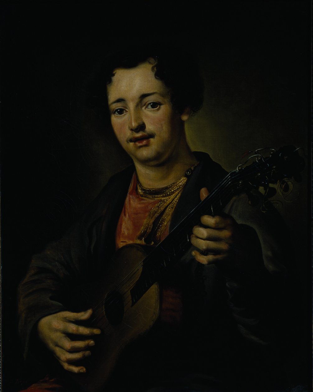 ギター奏者、1850年代 作： Vasili Grigorevich Perov