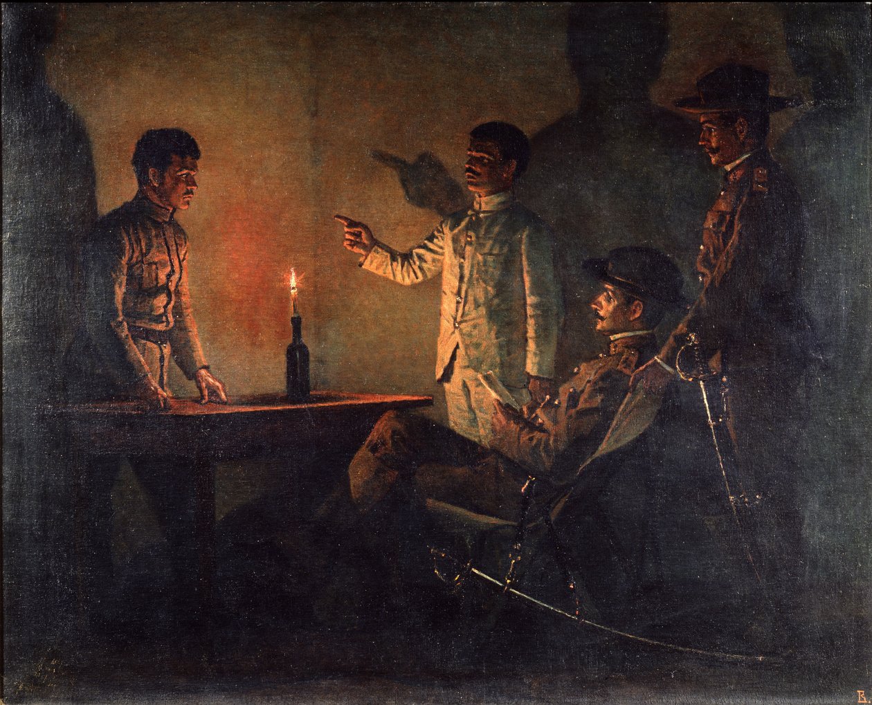脱走兵の尋問、1901-1902年頃 作： ヴァシリ・ヴァシリエヴィチ・ベレシチャギン