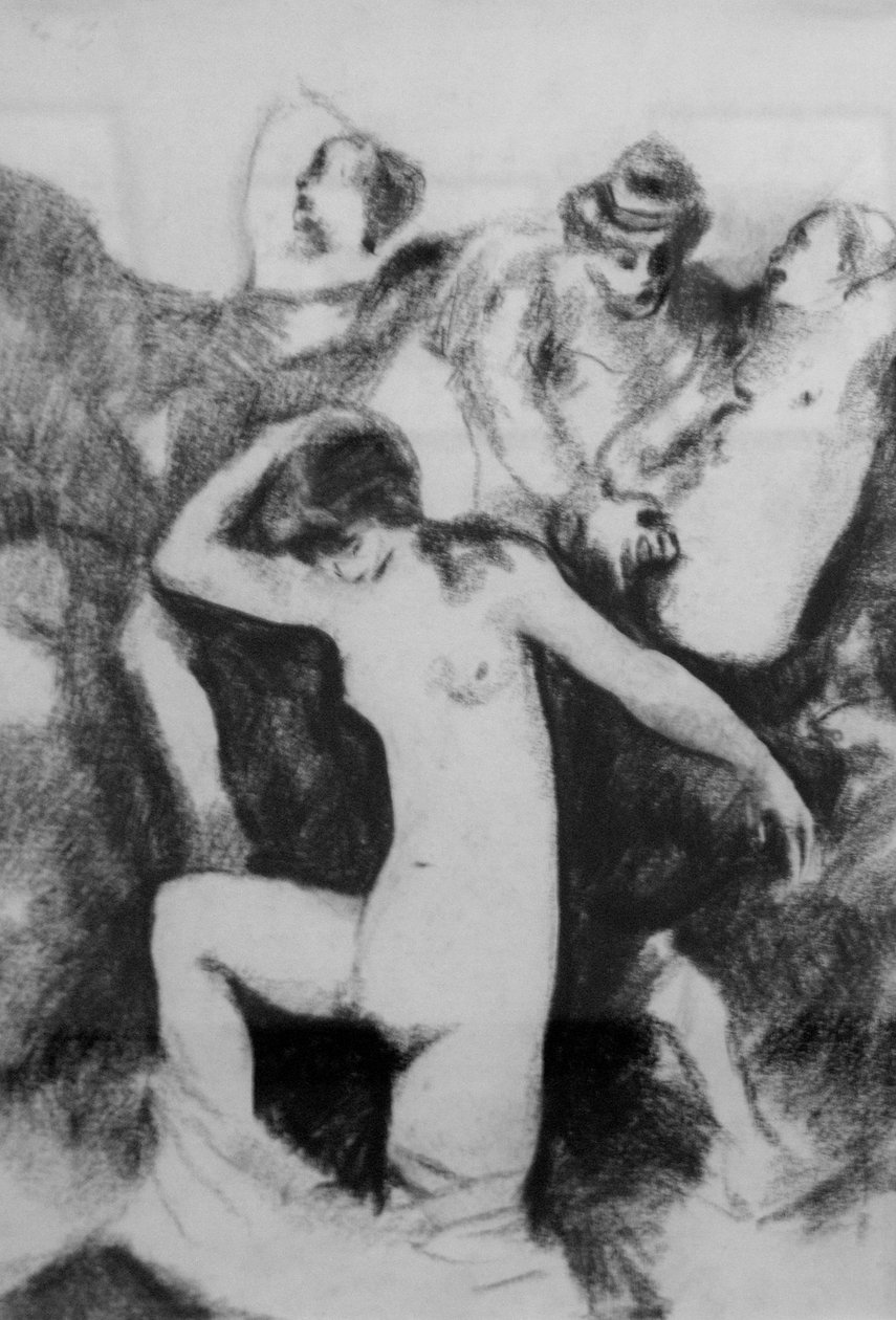 裸の女性との構図 作： ヴァシリー・チェクリギン