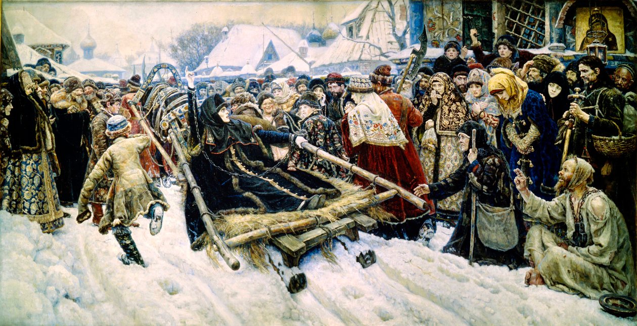 Boyarynya Morozova、1887。 作： ヴァシリー・スリコフ