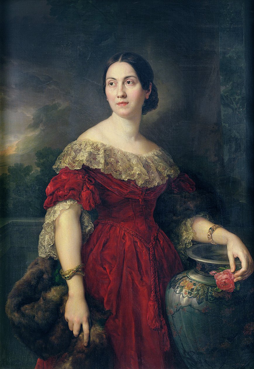 Aaron Vail夫人（Emilie Salles）1842（ペアについては149700を参照） 作： ビセンテ・ロペス・イ・ポルタナ