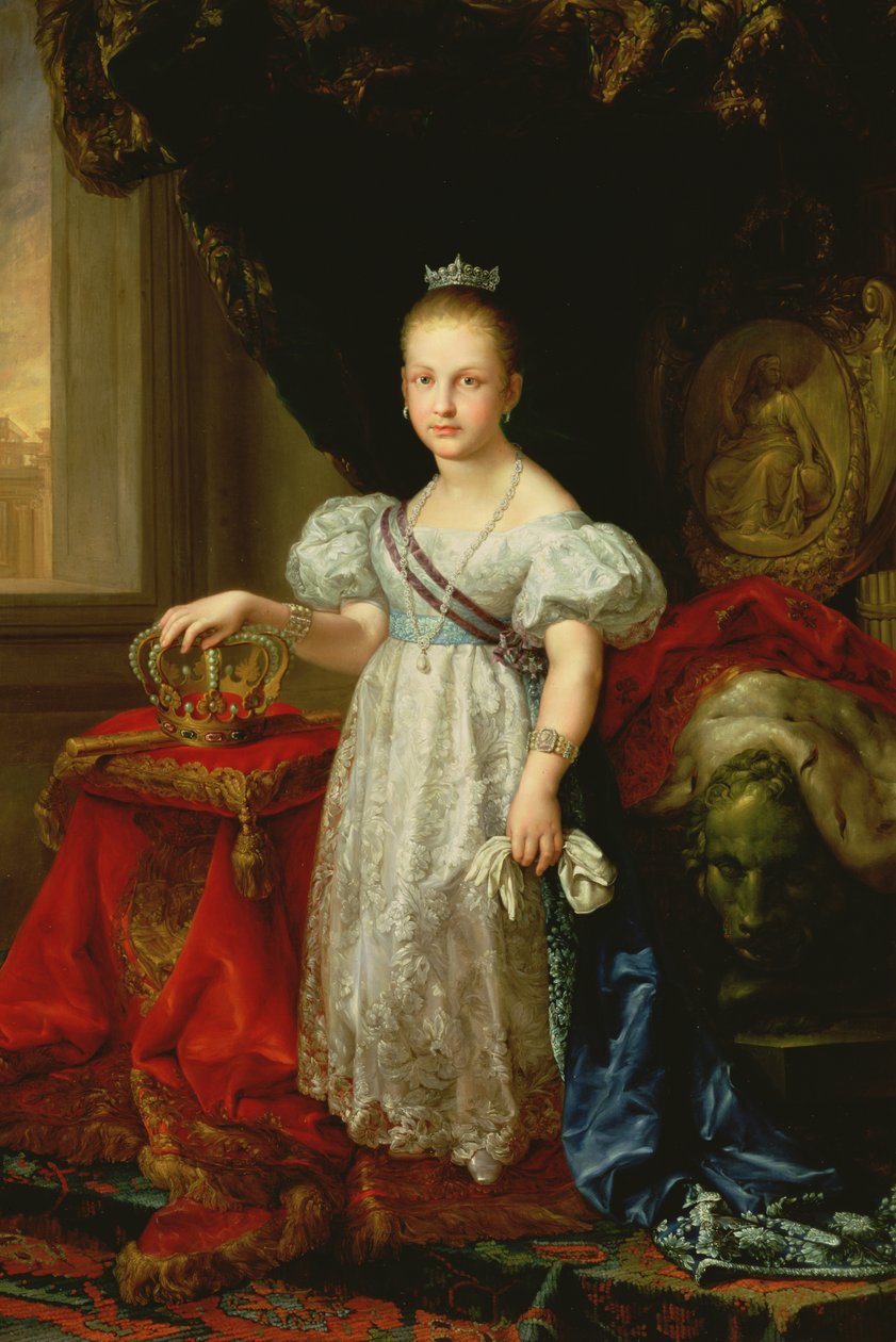 スペインの女王イザベラ2世（1830〜1904年）、1838年 作： ビセンテ・ロペス・イ・ポルタナ