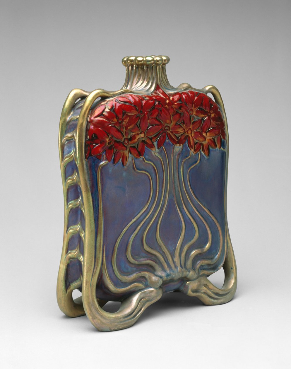 ボトル、1890-1900（磁器） 作： ビルモス・ゾルネ