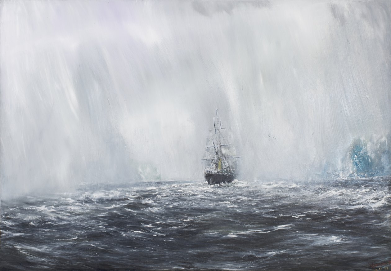 65度、8分南.Terra Nova 19th Dec.1910。 2007年、（油彩-カンバス） 作： ヴィンセントアレクサンダーブース