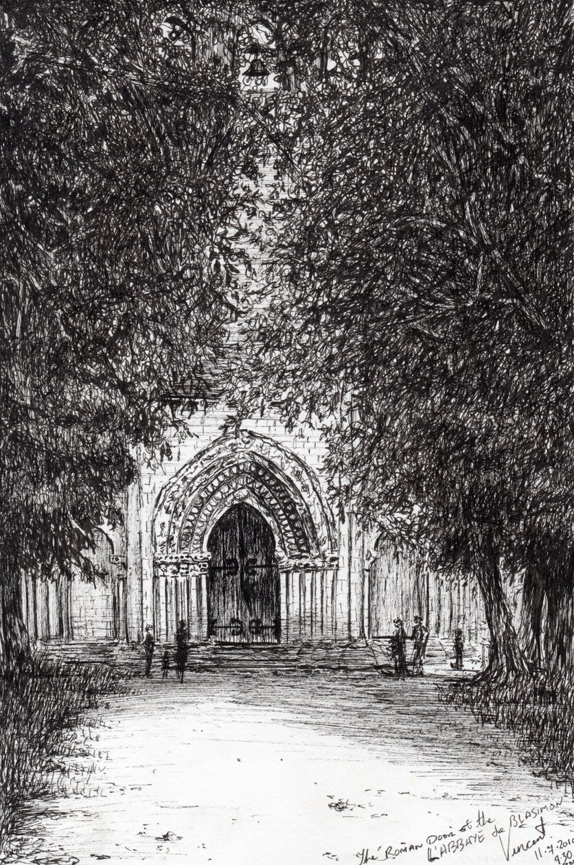 ローマの扉labbey de blassimon、2010年（紙にインク） 作： ヴィンセントアレクサンダーブース