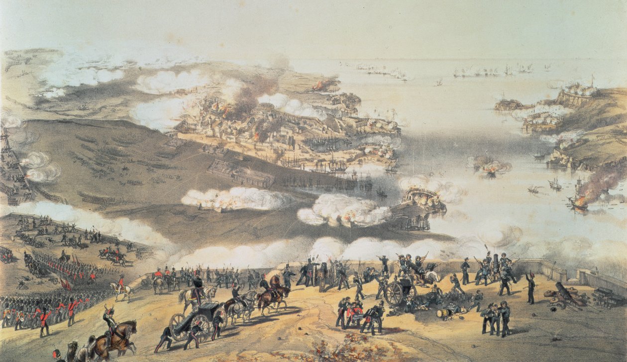クリミア戦争中のセヴァストポリの包囲（1854-56） 作： ヴィンセントブルックス