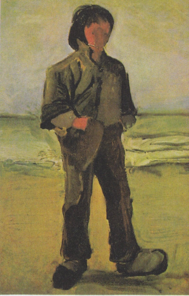 ビーチの漁師 作： ヴィンセント・ヴァン・ゴッホ