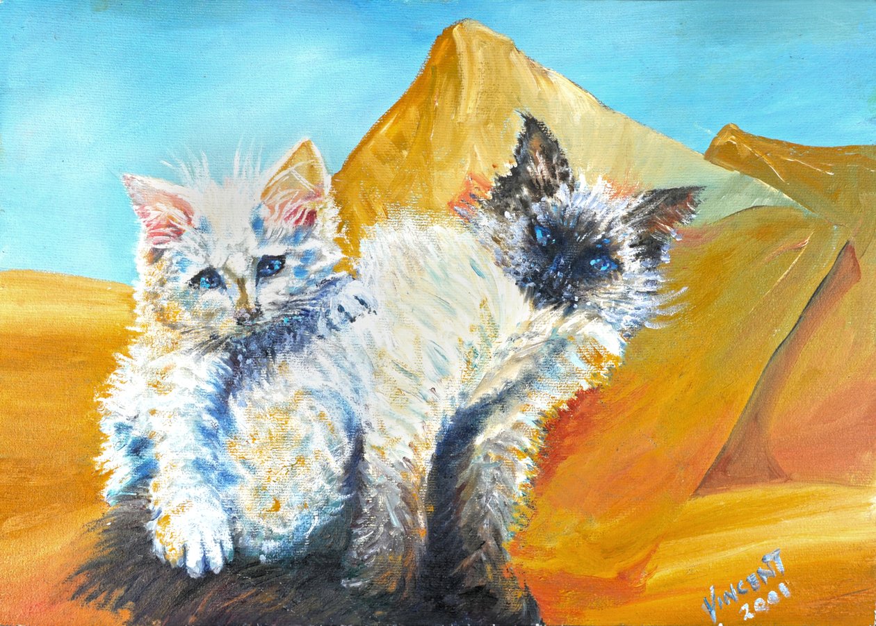子猫のモンティとベイビー、2001年 作： ヴィンセントアレクサンダーブース