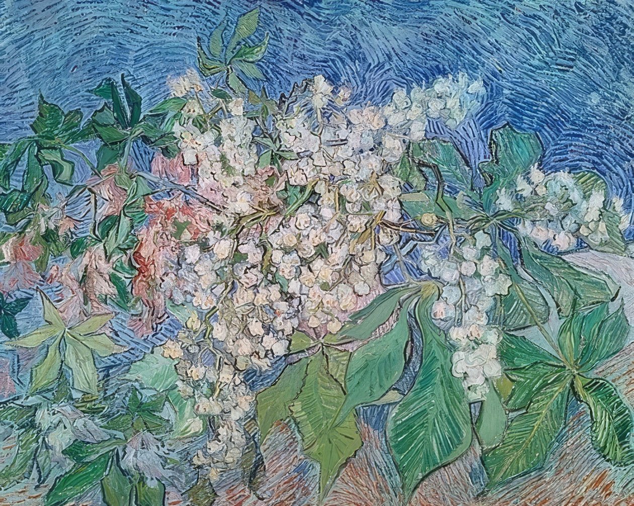 開花栗の枝。 1890 作： ヴィンセント・ヴァン・ゴッホ