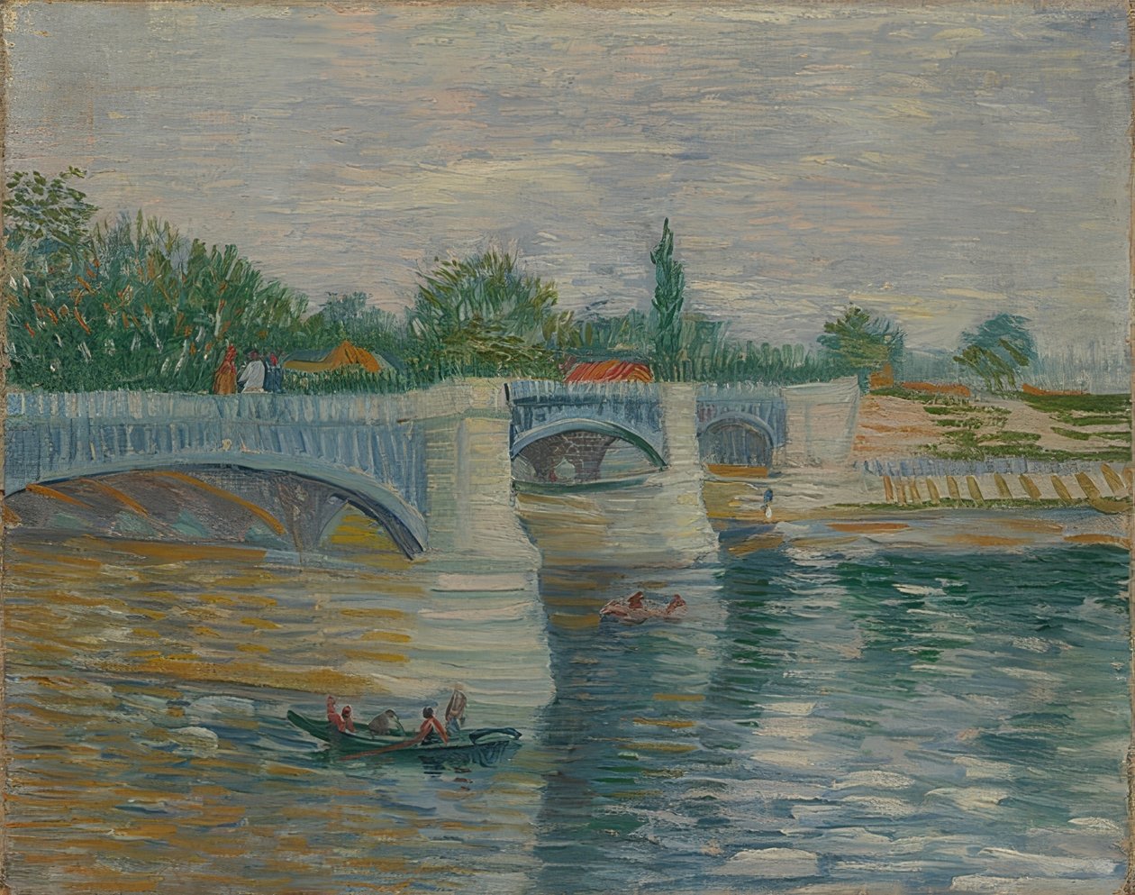クルブヴォア橋。 1887 作： ヴィンセント・ヴァン・ゴッホ